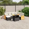 Image de vidaXL Salon de jardin 8 pcs noir