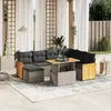 Image de VIDAXL Salon de jardin 8 pcs gris résine tressée