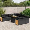 Image de VIDAXL Salon de jardin 11 pcs - Noir