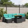 Image de vidaXL Salon de Jardin 11 pcs Résine Tressée Beige