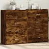Image de vidaXL Buffets 2 pcs Chêne fumé 60x31x84 cm