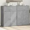 Image de vidaXL Buffets 2 pcs - Gris béton