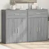 Image de vidaXL Buffets 2 pièces - Sonoma Gris