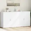 Image de vidaXL Buffets 2 pcs en bois d'ingénierie - Blanc