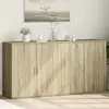 Image de VidaXL Buffets - 2 pcs Chêne sonoma 79x38x80 cm Bois d'ingénierie