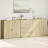 Image de vidaXL Buffets 3 pièces - Chêne sonoma