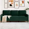 Image de vidaXL Canapé 3 places - Velours Vert foncé 180 cm