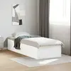 Image de vidaXL Cadre de lit sans matelas blanc 75x190 cm bois d'ingénierie