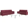 Image de vidaXL Ensemble Rouge bordeaux