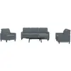 Image de vidaXL Ensemble de canapés 4 pcs - Gris foncé