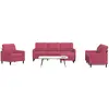 Image de vidaXL Ensemble canapés 4 pcs - Bordeaux