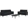 Image de vidaXL Ensemble de canapés 2pcs Noir Velours