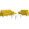 Image de Vidaxl Ensemble de canapés 3 pcs - Jaune Velours