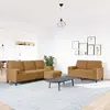 Image de vidaXL Ensemble Canapés 3pcs - Marron