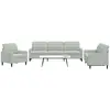 Image de VIDAXL Ensemble de canapés 3 pcs avec coussins - Velours Gris clair