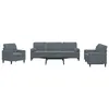 Image de VidaXL Ensemble de canapés 3 pcs, coussins et traversins, velours