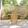 Image de vidaXL Ensemble à manger 5 pcs bambou