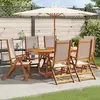Image de vidaXL Chaises pliables de jardin lot de 6 bois d'acacia
