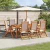 Image de vidaXL Chaises Pliables Acacia