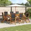 Image de vidaXL Ensemble à manger de jardin 9pcs bois d'acacia