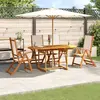 Image de vidaXL Ensemble à manger de jardin 5pcs - Bois d'acacia et Textilène