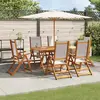 Image de vidaXL Ensemble à manger de jardin 7 pcs - Bois d'acacia