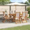 Image de vidaXL Ensemble à manger 7 pcs - Bois d'acacia