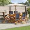 Image de vidaXL Ensemble à Manger de jardin 7pcs