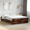 Image de vidaXL Cadre de lit sans matelas chêne fumé 150x200 cm
