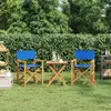 Image de vidaXL Chaises de metteur en scène pliantes - Teck massif