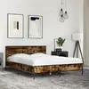 Image de vidaXL Cadre de lit sans matelas chêne fumé 120x200 cm