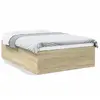 Image de vidaXL Cadre de lit sans matelas chêne sonoma 140x200 cm