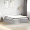 Image de vidaXL Cadre de lit sans matelas sonoma gris 150x200 cm