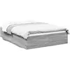Image de vidaXL Cadre de lit sans matelas sonoma gris 120x190 cm