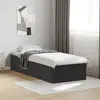 Image de vidaXL Cadre de lit sans matelas noir 100x200 cm