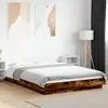 Image de vidaXL Cadre de lit et lumières LED sans matelas chêne fumé 120x200 cm