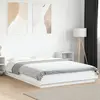 Image de vidaXL Cadre de lit avec lumières LED sans matelas blanc 140x190 cm