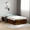 Image de vidaXL Cadre de lit avec tiroirs sans matelas chêne fumé 90x190 cm