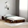 Image de vidaXL Cadre de lit avec tiroirs sans matelas chêne fumé 90x190 cm