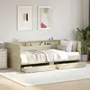 Image de vidaXL Lit de jour avec tiroirs sans matelas chêne sonoma 90x190 cm