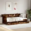Image de vidaXL Lit de jour avec tiroirs sans matelas chêne fumé 90x190 cm