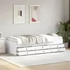 Image de vidaXL Lit de jour avec tiroirs sans matelas blanc 75x190 cm
