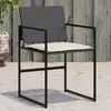 Image de vidaXL Chaises de jardin avec coussins, lot de 4