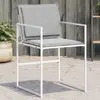 Image de vidaXL Chaises de jardin pliantes - Lot de 4 blanc acier/textilène
