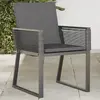 Image de vidaXL Chaises de jardin lot de 4 avec coussins noir résine tressée