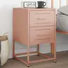 Image de vidaXL Table de chevet - Rose - Acier