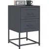 Image de vidaXL Tables de chevet 2 pcs - Anthracite