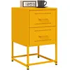 Image de vidaXL Tables de chevet - Jaune moutarde