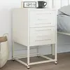 Image de vidaXL Table de chevet 36x39x60,5 cm - Blanc