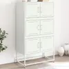 Image de vidaXL Buffet rose 68,5x38,5x123,5 cm acier